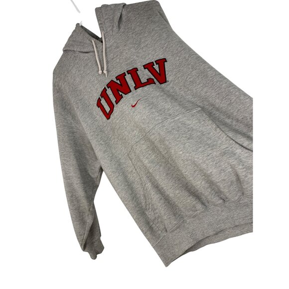 Nike UNLV Las Vegas Pullover Hoodie XL Gray & Red Unisex RY10381 Sewn Letters - Picture 1 of 9
